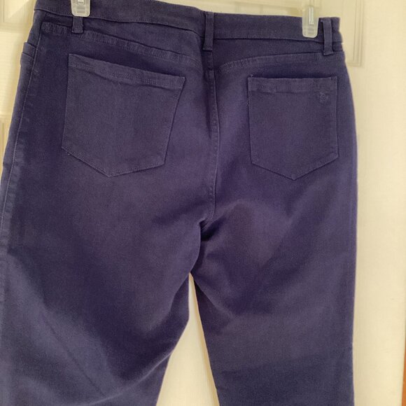 Utility Jeans Blue Susan Graver Regular Stretch Twill Ankle Length & Ankle Zip - Picture 5 of 9